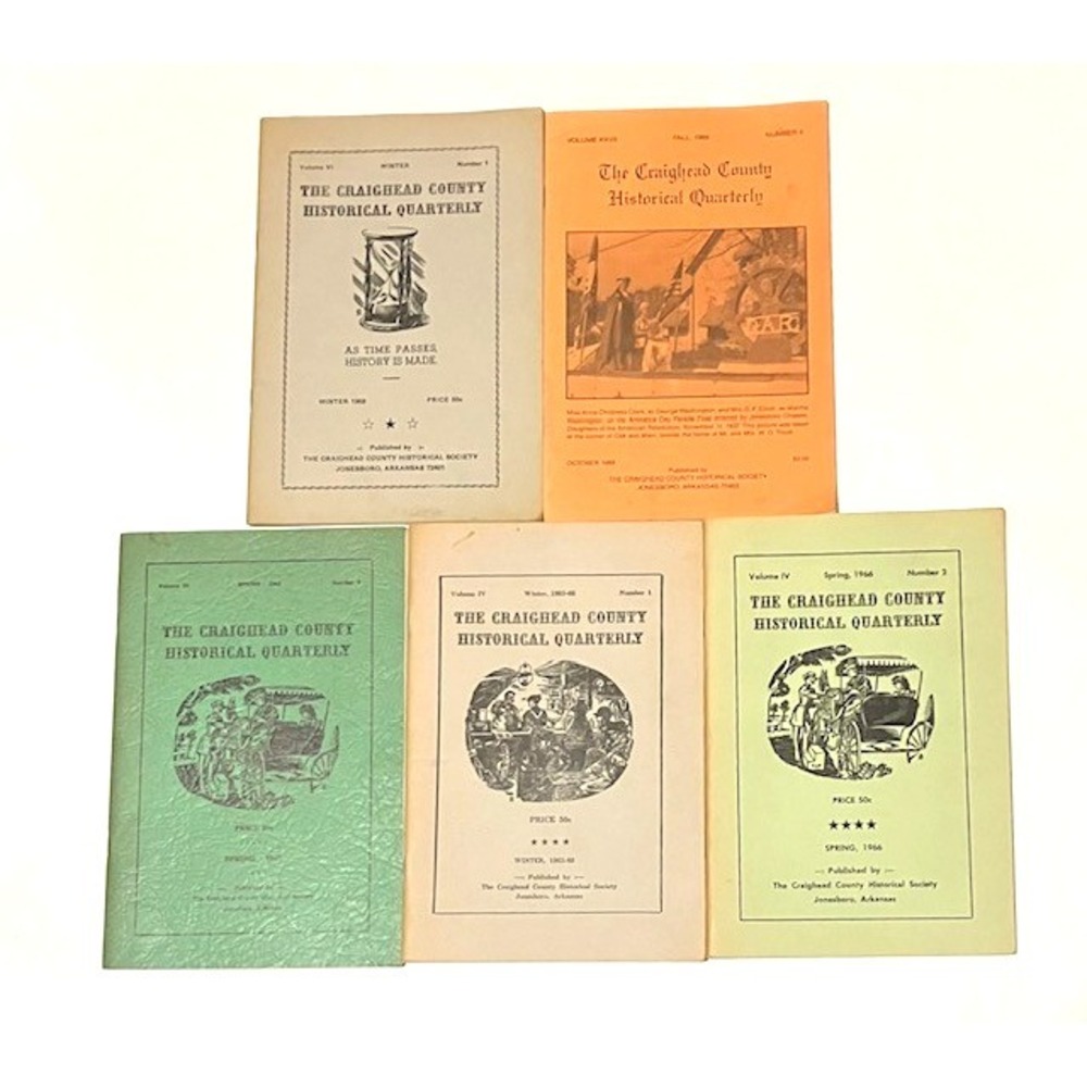 Craighead County Arkansas Historical Society Quarterly 1960s 1980s Book Lot of 5